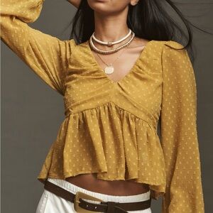 Anthropologie NWT Harvest Gold 🌾🌾 Blouse